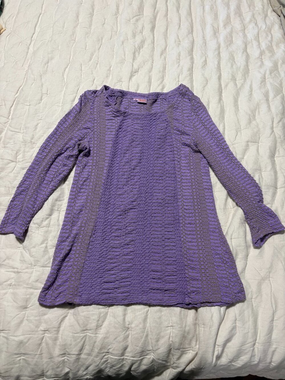 Tianello Steve Barraza Top Women’s Medium Purple Geometric Long Sleeve USA